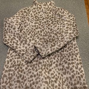 Old navy cheetah print 3/4 length coat